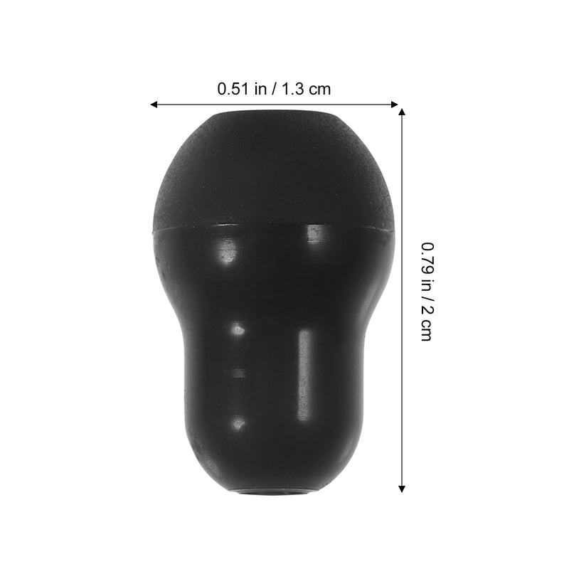 10pcs Silicone Ear Tips Soft Replacement Earpads Black Ear Tips Replacement for 3.5 mm Earphones for Hospital and Clinic Use
