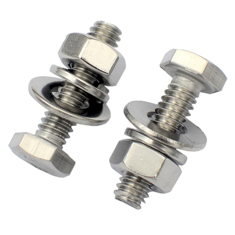 DGOL 20 Sets 1/4-20 x 1 inch Flat Head Hex Bolt Nuts Flat and Lock Washers Kit All Made of 304 Stainless Steel 1/4-20 * 1"