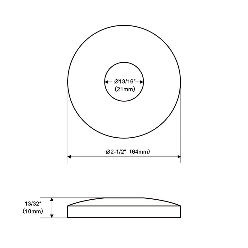 OFFO Shower Arm Flange 2.5 inches in Outer Diameter Replacement Shower Head Arm Escutcheon Plate Suitable for Most Brands Shower Head Arms, Matte Black 2.5-inch