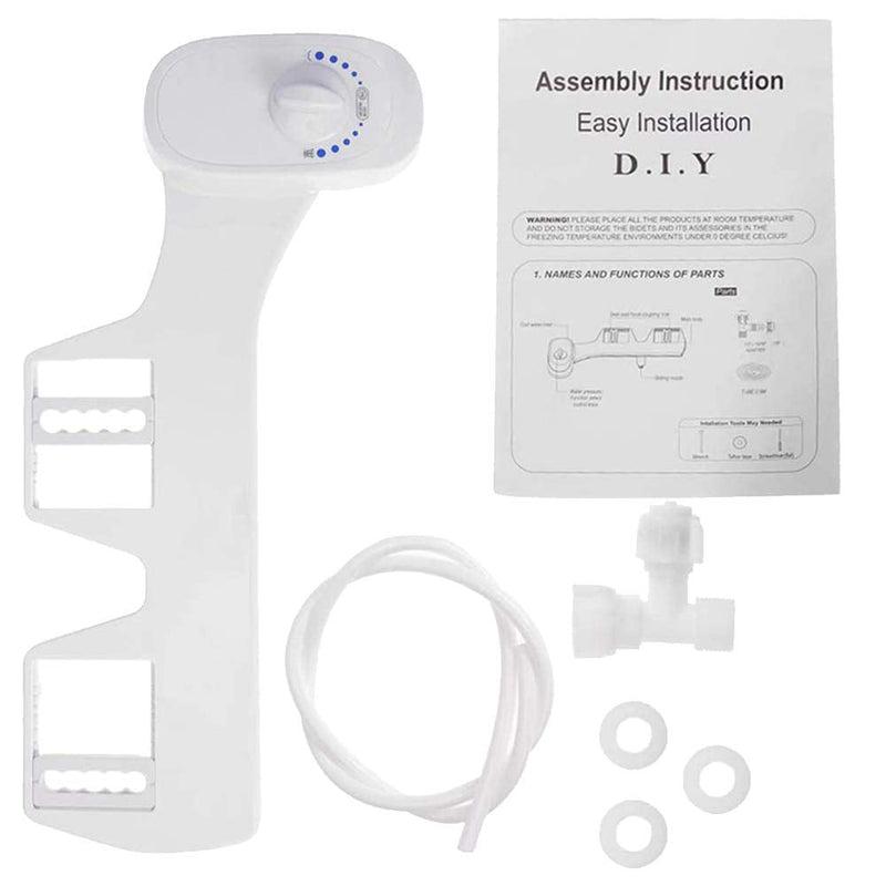 Non-Electric Bidet Toilet Seat Attachment for Superior Personal Hygiene | Easy DIY Install, Adjustable Water Pressure, Saves TP | Fits Standard 15/16" Toilets