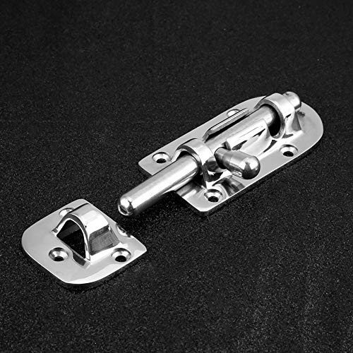 Marine Boat Door Lock, 316 Stainless Steel Slide Barrel Bolt, 110mm Corrosion Resistant Boat Window Latch, No Drilling Direct Replacement for Marine Vessel DIY Repair