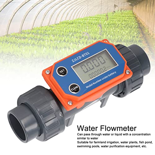 Digital Display Water Flowmeter UPVC for Farmland Irrigation and Fish Pond 10-150 L/min