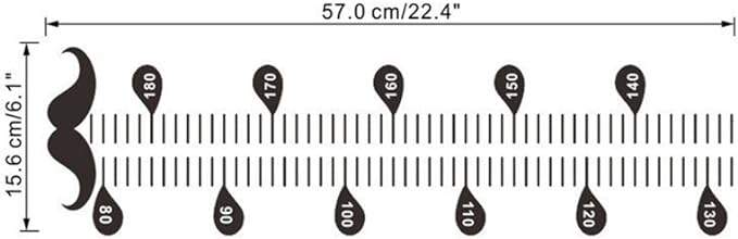 NUOLUX Height Scale Sticker Growth Chart Children Height Scale Animal Wall Sticker 80-180cm Kindergarten Children - NewNest Australia