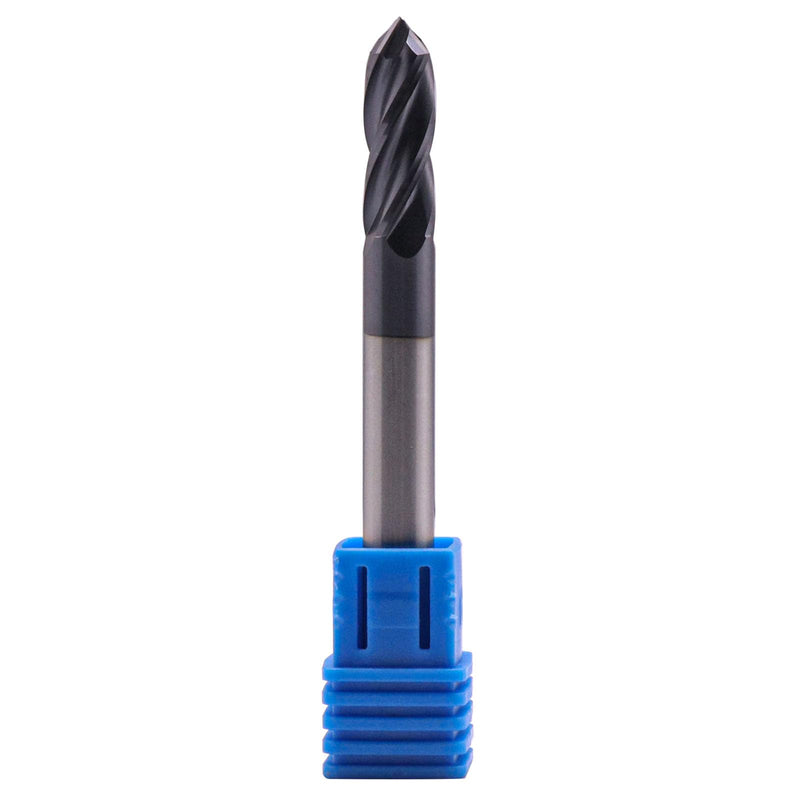 4 Flute 90° Solid Carbide Drill Mill Set(5Pc, 1/4"), AlTiN Coated | 90° Included Angle, 1/4" Cutting Dia, 1/4" Shank, 3/4" LOC, 2-1/2" OAL For Milling Alloy Steel, Carbon Steel, Iron, Copper 5Pcs 1/4"