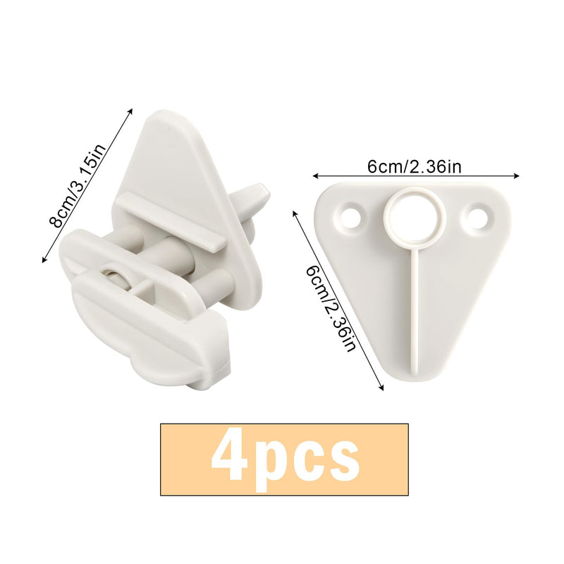 Pontoon Gate Latch Replacement Kit, 4pcs Pontoon Gate Latch Fits 1-1.25 inch Square Frames Boat Door Latches Fits Left and Right Hinged Doors Includes Hardware