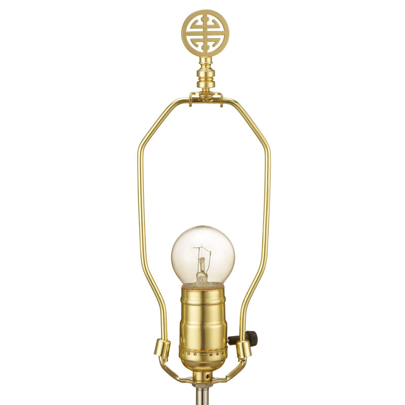 Canomo 2 Packs Oriental Asian Lamp Finial Cap Knob Lamp Decoration for Lamp Shade, Brass, 2.16 Inches