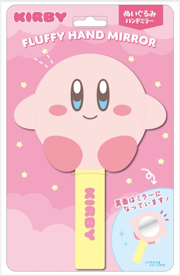 Tees Factory Kirby HK-5537224KB Plush Hand Mirror, Kirby, H9.7 x W 6.8 x D 1.4 inches (24.8 x 17.3 x 3.5 cm) - NewNest Australia