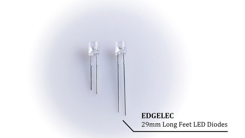 100pcs 5mm 395-400nm UV Ultraviolet LED Light Emitting Diode Clear Round Lens 29mm Long Lead (DC 3V) LEDs Lights +100pcs Resistors (for DC 6-12V) Included,Bright Bulb Lamps [B] 5mm Constant Light [11] Purple (Uv) / 100pcs