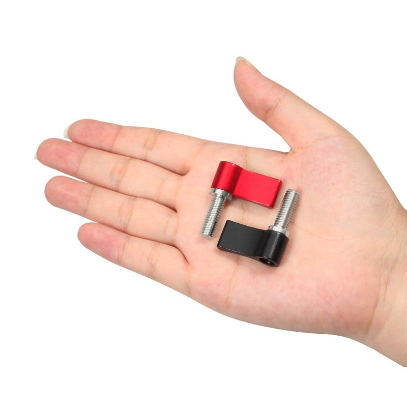 SPEEDWOX 2 Pcs M6 17mm Adjustable Lever Thumb Screw with Single Wing (Red) M6*17 Red