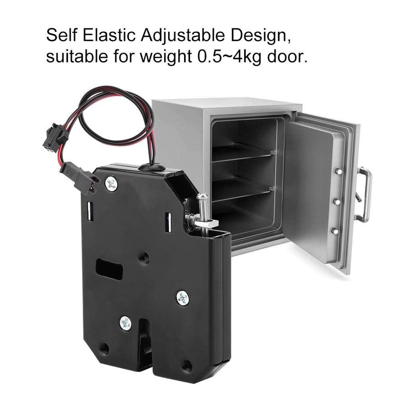 4PCS DC 12V 2A Electromagnetic Hidden Door Latch Locks, 150kg Force Magnetic Cabinet Locks, 1000000 Times Electromagnet Solenoid Lock (4) 4
