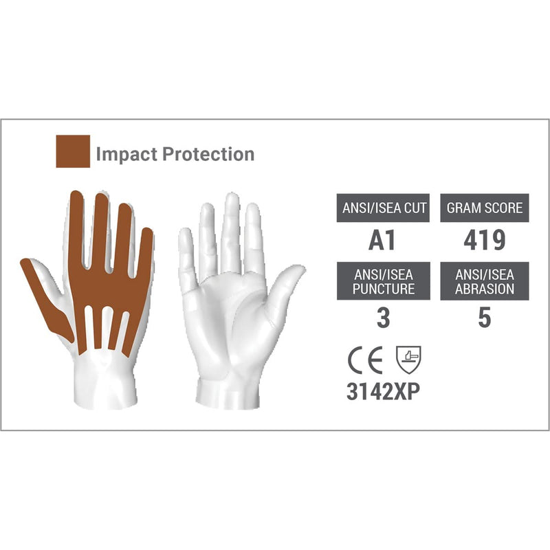 HexArmor Impact Protection Liquid-Resistant Safety Gloves | Ugly Mudder® 7310 | X-Large X-Large (Pack of 1) 7310 | Short Cuff Impact A1