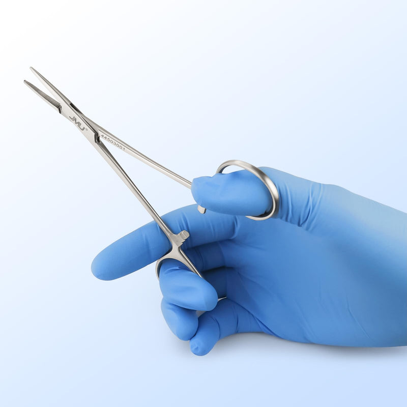 JMU Hemostat Locking Forceps 5" Straight 1 Pc/Pack | Stainless Steel, Locking Tweezer Clamps for Surgical and Dental Procedures