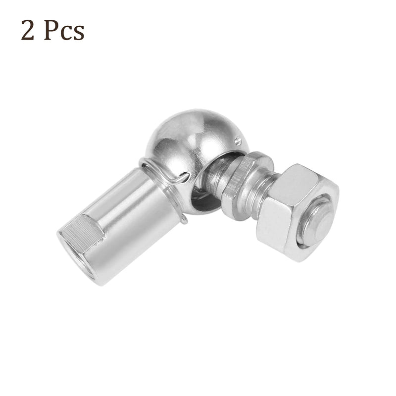 2pcs CS13 Angle Ball Joint - [M8x1.25 Left Female Thread, M8x1.25 Right Male Thread] Gas Spring Elbow Joint Fitting for Automotive, Hinged Door, Cupboard
