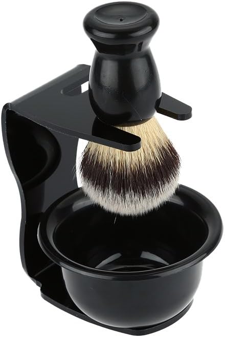 Shave Brush Kit 3 in 1 Modern Design Acrylic Shaving Set Frame Basic Shaving Soap Bowl Hair Shaving Brush Shaving Razor Shave Clean - NewNest Australia