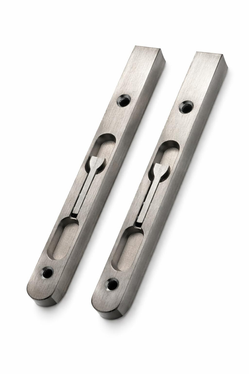 7 Inch Satin Nickel Metal Flush Bolt for Double Door, Flush Bolt for Wooden Astragals, French Door Hardware Set with Flip Lever, Includes Plates and Screws, Door Flush Bolt for Inactive Panel
