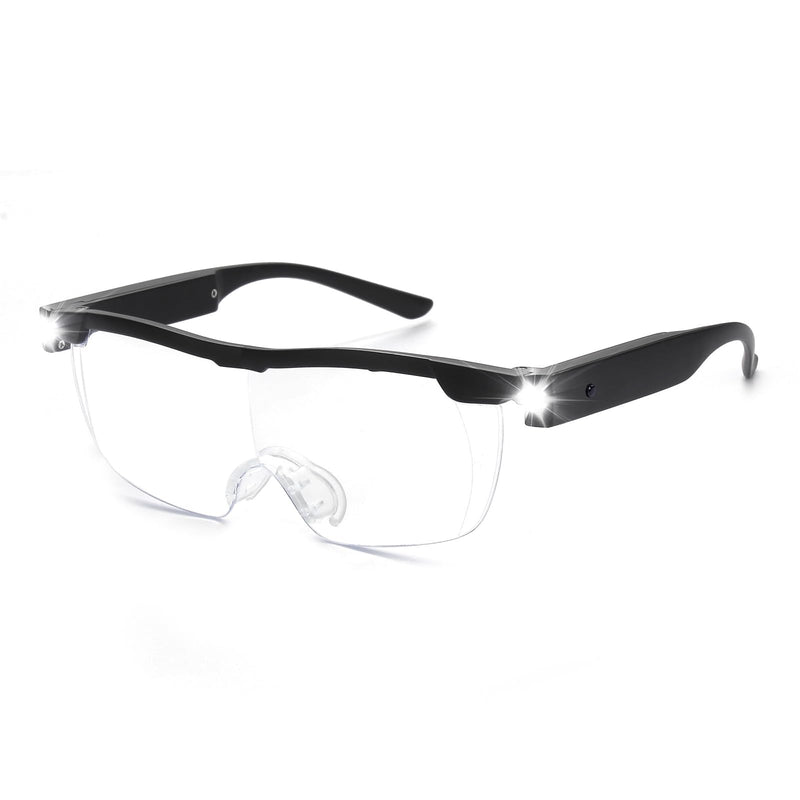 OKH 160% Bright LED Readers Glasses Lighted led Magnifying Eyewear Strong Magnifying Glasses with Light for Close Work Reading