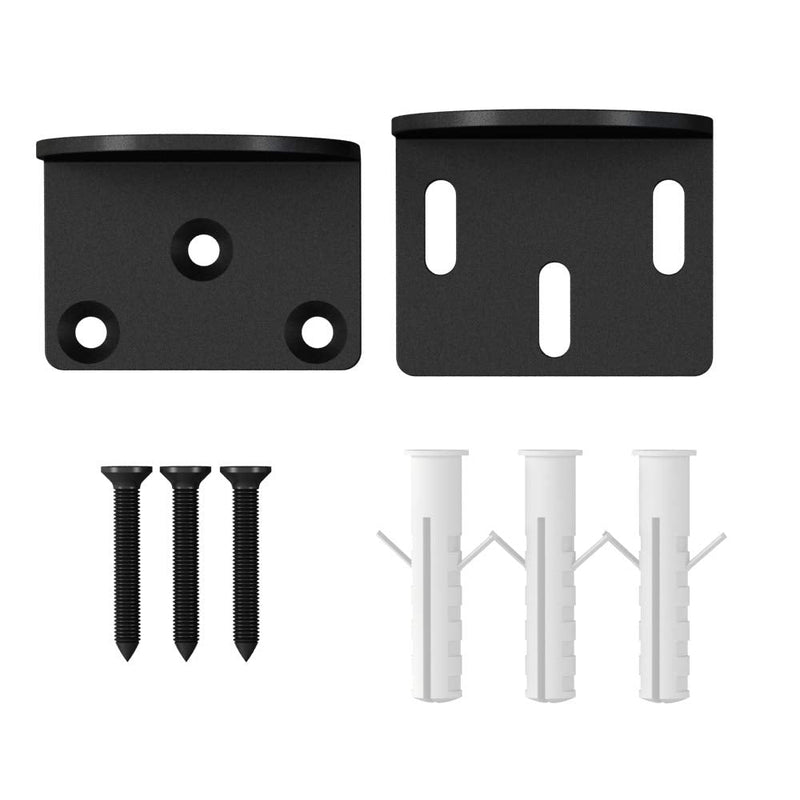 JUBEST Sliding Barn Door Floor Guide, Floor Mounted Sliding Door Bottom Guide, U Shape, Durable Matte Black Barn Door Guide for Door Thick 1-7/16" - 1-13/16" BG03-Matte black