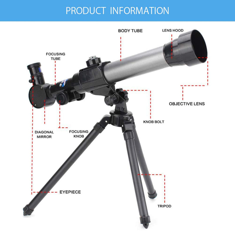 Telescopes for Beginners, 60mm HD Refractor Telescope for Astronomy Starter Scope with Tripod, Astronomical Telescope, 60mm Mirror Refractor Telescope, Aluminum Optics