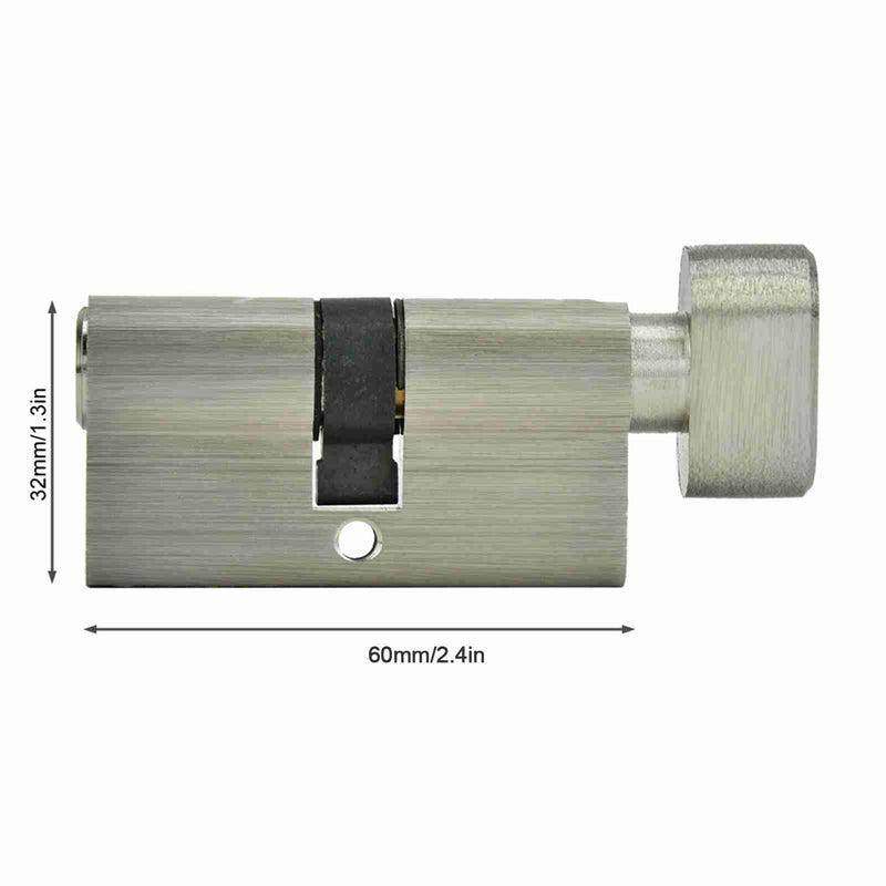 Cylinder Lock, Long Life Door Lock Cylinder, Stable Safe Brass Lock Cylinder, Solid Commercial Door Lock Cylinder with Key 60mm, Suitable for Wooden and Aluminium Doors