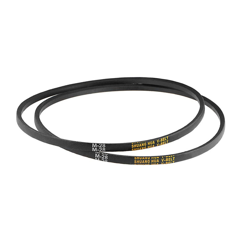 uxcell M-28 Drive V-Belt Industrial Power Rubber Transmission Belt 28 inch Pitch Girth 10mm Width 5.5mm Height JIS Standard 2pcs 28"