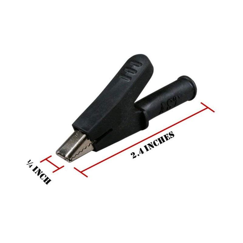 Test Lead Banana Plug to Alligator Clip Heavy Duty [3 feet] for DMM Multimeter
