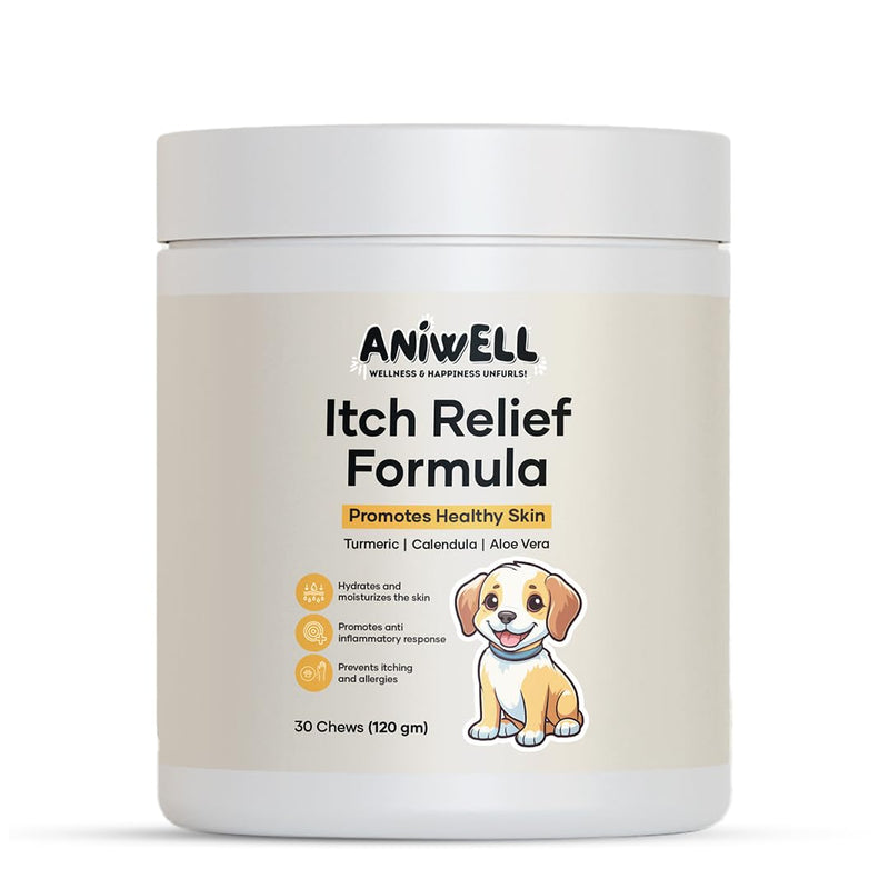 Dog Allergy & Itch Relief Combo | ImmunoFlo Immune Support Chews + Itch Relief Bites with Salmon Flavor | Daily Skin Comfort & Immunity Support