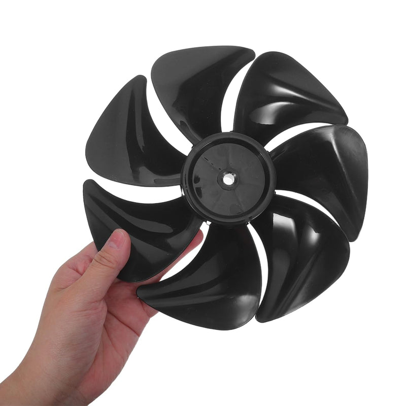 SHINEOFI Replacement Air Circulation Fan Blades 8.7-inch 7-Blade Black with 8mm Hole for Pedestal Table and Floor Fans Leaf Replacement