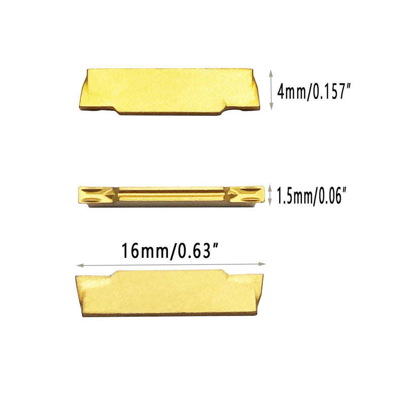 12pcs 3/8” Grooving Tool Holder MGEHR1010-1.5 with MGMN150 Grooving Insert Cut Off Parting Tools Turning Insert Carbide Insert for Steel Grooving Width 0.06" (3/8" Groovinng holder + MGMN150) 3/8" Groovinng holder + MGMN150