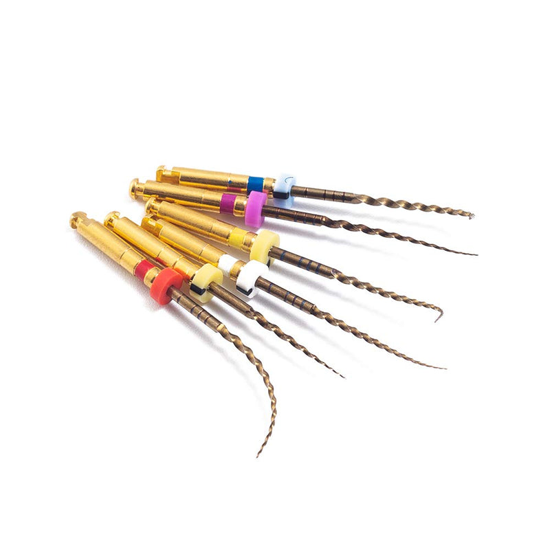 SNAWOP Dentel Endo Files X-Pro Gold Taper Controlled Memory Niti Rotary Engine Files for Endodontic Root Canal Treatmet (Assorted 31MM) Assorted 31MM
