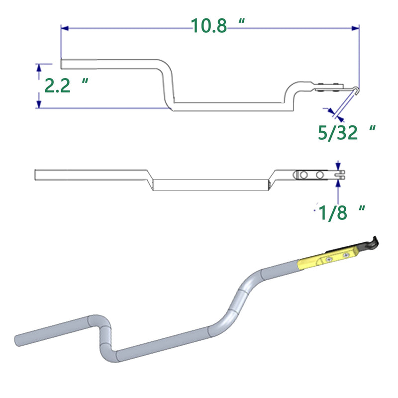 Window Tension Tool For Tilt Spiral Balance H 3787, Engage the Balance and Insert Into the Proper Window Shoe, Pack of 1, Silver, 2 Year Warranty
