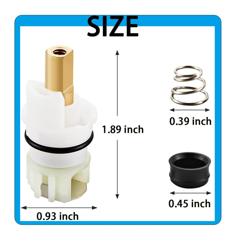 RP25513 Faucet Stem Assembly Kit Compatible with Delta Two Handle Faucet Repair Parts RP24096 Cartridge RP4993 Seats Springs RP24097 1/4 Turn Stop for Bathtub Shower Sink Bathroom Faucet