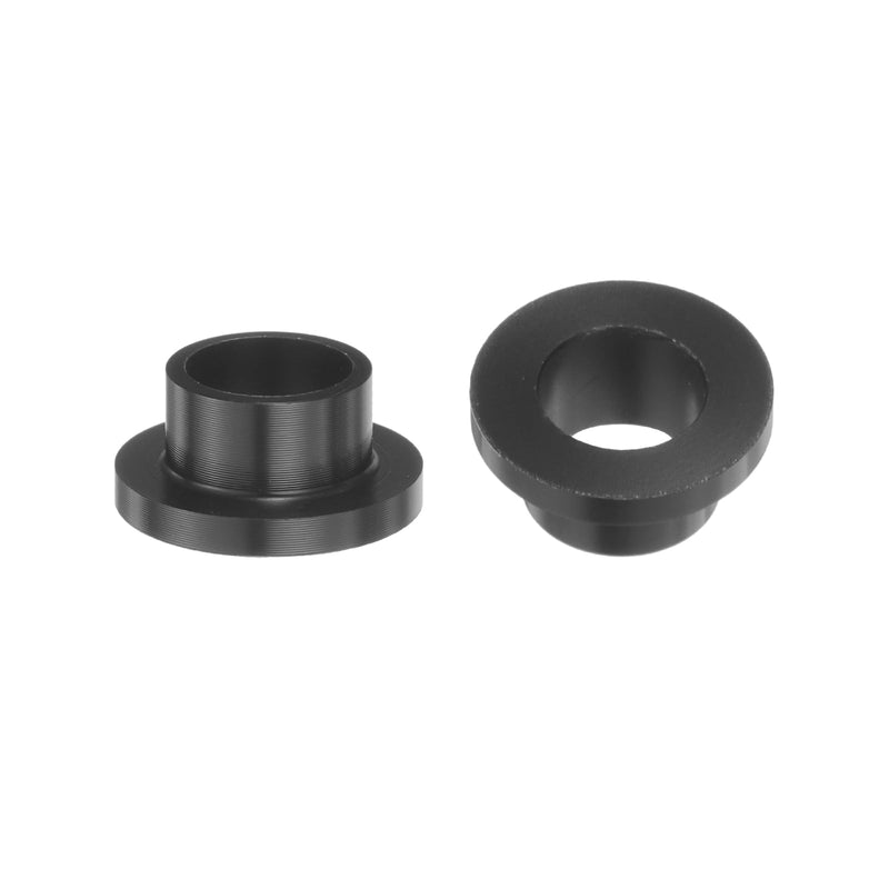 HARFINGTON 8pcs Flanged Sleeve Bearings Plastic Bushings 8mm Bore x 10mm OD x 7mm Length Black POM Bushings