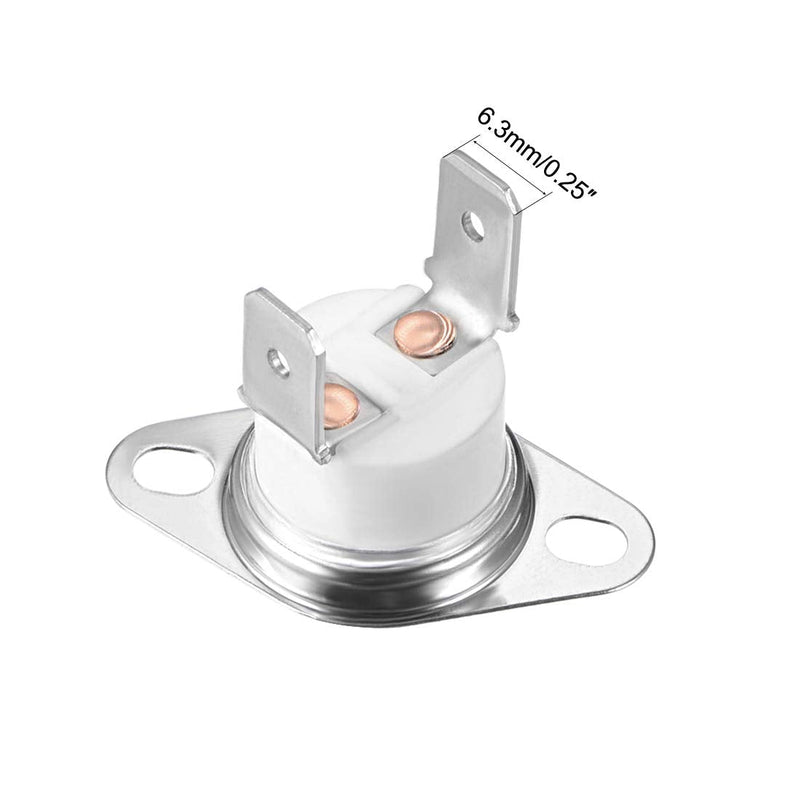 uxcell KSD301 Thermostat 150°C/302°F 10A Normally Closed N.C Adjust Snap Disc Temperature Switch 2pcs