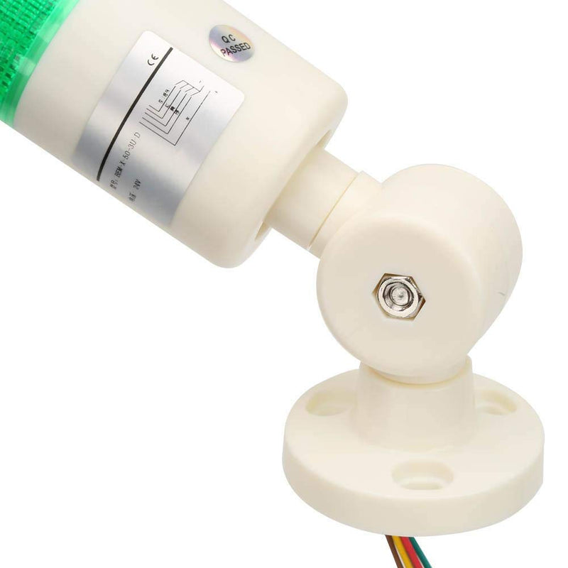 LED Warning Light,Industrial Red/Orange/Green CNC Machine Indicator Alarm Tower Light Safety Stack with Buzzer Sound for Machine Tools, Mechanical Equipment 24VDC