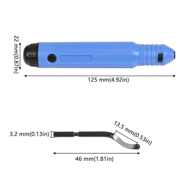 Metal Deburring Tool Kit Deburring Cutters Set, Anti-Slip Handle with 10pcs High-Speed Steel Rotary Deburr Blades Set, Great Burr Remover Hand Tool for Wood, Plastic, Aluminum, Copper and Steel Anti-Slip Handle with10pcs BS1010 Deburring Blades