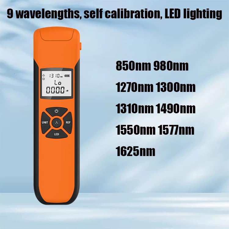 Rechargeable mini OPM 2 in 1 Function Optical Power Meter -70+6dbm with FC-LC Adapter and LED Lighting Portable Fiber Optic Tester SC/FC/ST Universal Interface
