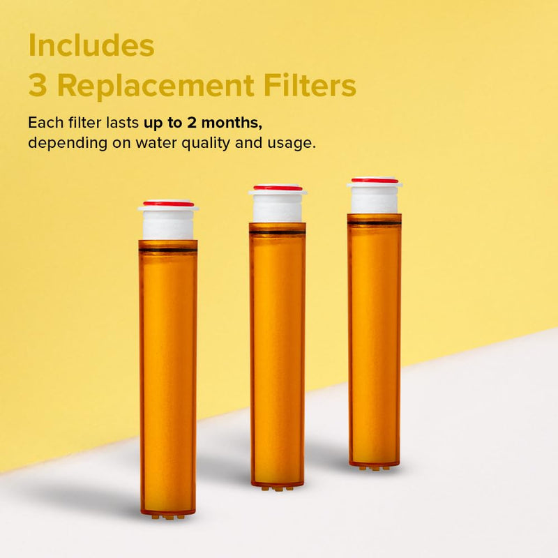 Bluvia Vitamin C & Sediment Shower Filter Replacement Cartridges (3-Pack) Vitamin C Filter Set