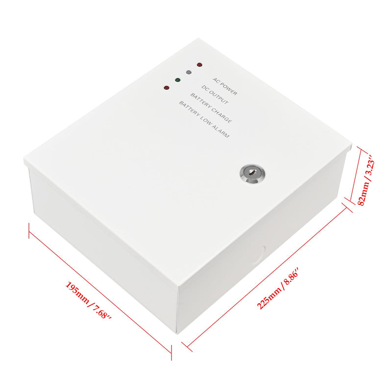 Access Control Power Supply Controller, 100V-240V AC to DC 12V/14V 5A, Adjustable Delay 0-15s, Metal Case with Battery Backup Charging & LED Indicators, for Door Locks, Intercoms, Access Systems 14V,5A with LED