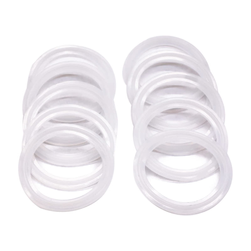 10 Pcs QiiMii White Silicon Tri clamp Gasket for Tri Clover Fittings 2"（2 INCH) 2 Inch
