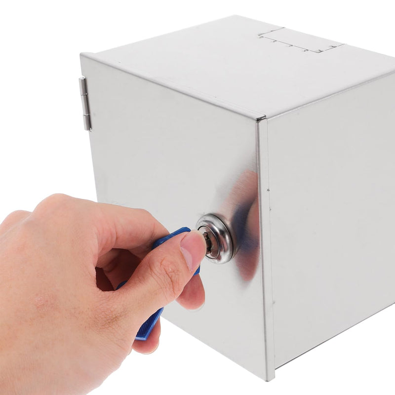 SEWACC Heavy-duty Stainless Steel Electric Outlet Security Box Lockable Weatherproof Socket Cover For Outdoor Use Anti-theft Electrical Box For Safety