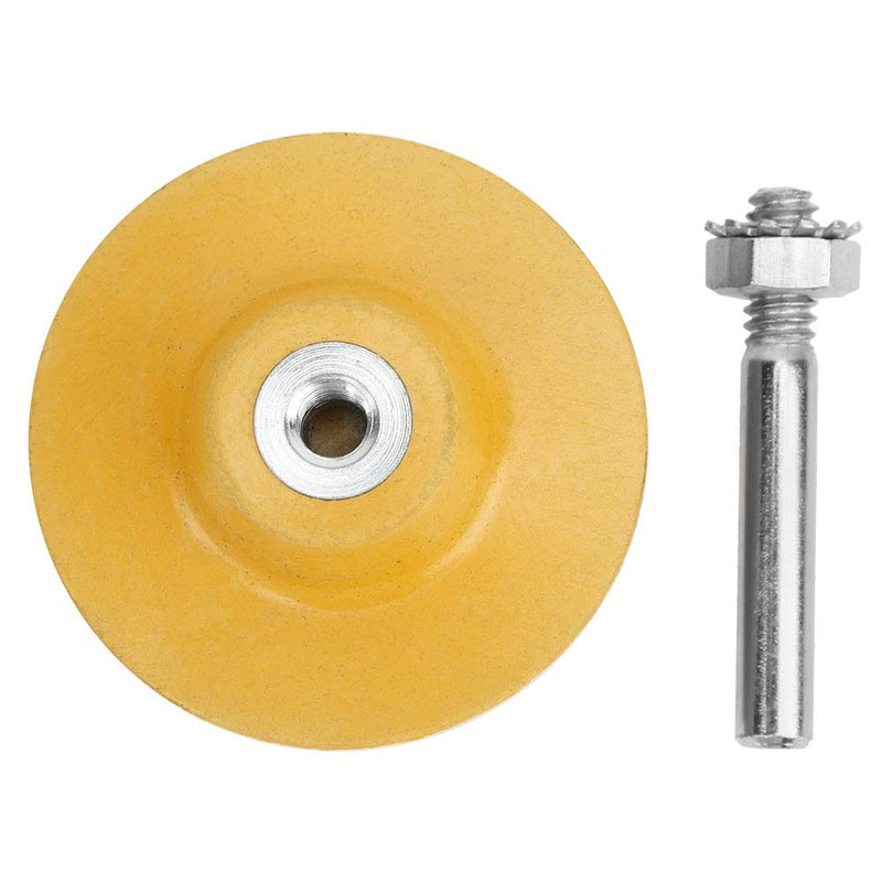 Bristle Disc Brush, 2 Inch Polishing Brush Durable Emery Rubber Bristle Discs for Metal Fine Finishing and Burr Removal Abrasive Tool(Yellow 80#)