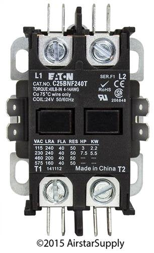 Compatible Replacement for Homer XMC0-402-EBBD - Eaton C25BNF240T 40A, 2P, 24V Definite Purpose Contactor