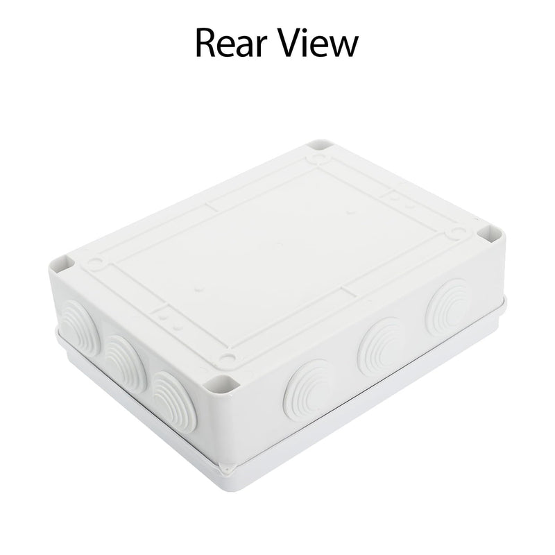 LeMotech Junction Box, ABS Plastic IP65 Waterproof and Dustproof, Universal Electrical Enclosure, Outdoor and Indoor Project Box 10 x 7.9 x 3.1 inch (255 x 200 x 80 mm) 10" x 7.9" x 3.1" (1pc)