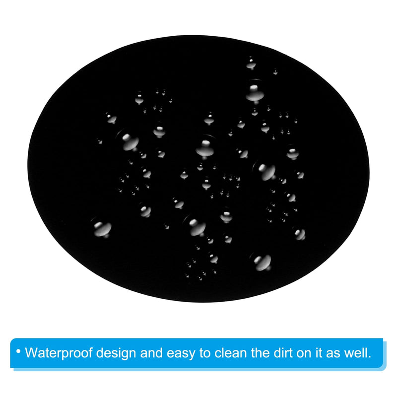 PATIKIL 3.5" Round Floor Sticker, 20 Pack Floor Spot Marker Self Adhesive Waterproof Vinyl Line Up Sign Decorative Stickers for Classroom, Black 3.5"