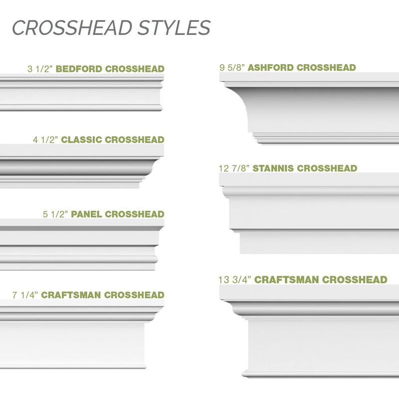 Endurathane Stockport Crosshead, 103" Bottom Width x 105 1/2" Top Width x 3 7/8"H x 1/4"P, Factory Primed 103-in. W