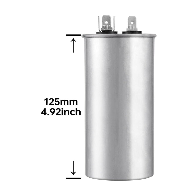 BOJACK 80 uF ±5% 80 MFD 370/450 V CBB65 Round Run Start Capacitor for AC Motor Run or Fan Start and Cool or Heat Pump Air Conditione
