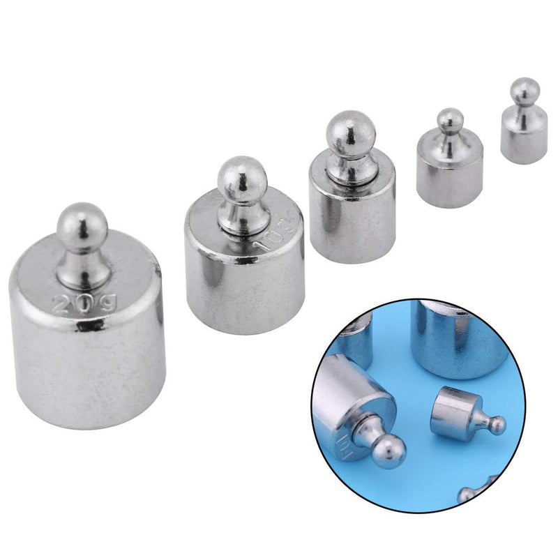 gernie 5Pcs Counterweight 200G Calibration Weight Set Tool Kit Chrome Scale Calibration Weights