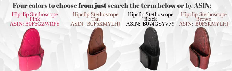 The HipClip – Handmade Leather Stethoscope Holder (Brown) Full Grain Leather