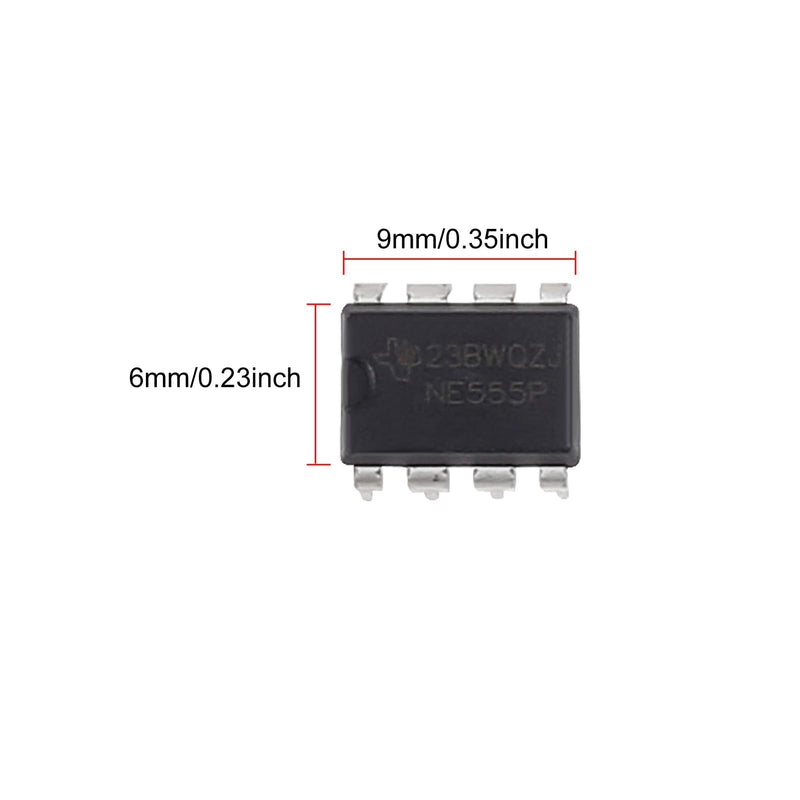 60pcs NE555 Timer IC Instruments NE555P IC Single Precision Timer 8-Pin DIP Sockets