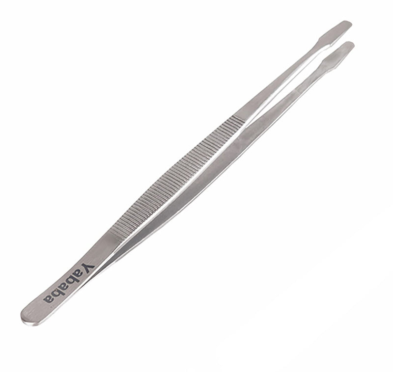Tweezers, 5 Pcs Precision Tweezers Set, Anti-Static Stainless Steel Long Tweezers Kit for Electronics, Laboratory Work, Jewelry-Making, Craft, Soldering, Hobby, Watches, Car Machines Repair Etc Silver Grey